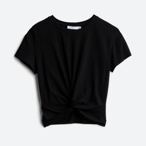 LUSH
Tamara Cropped Knot Front Knit Top